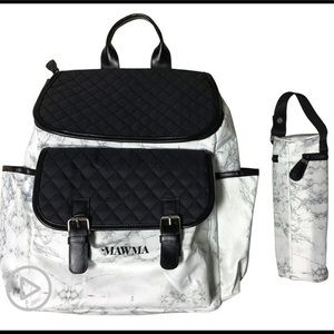 Mawma by Nicole Polizzi marble diaper bag